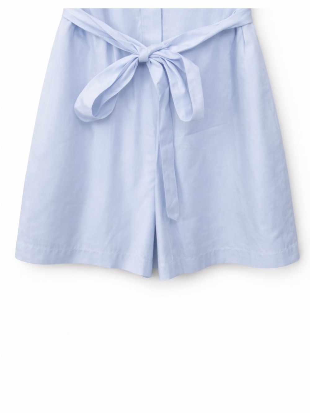 Outerknown Blue Organic Cotton Shirt Dress Romper XS Coastal Summer Belted NWT - Picture 4 of 6